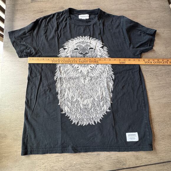 Supremebeing, Black Lion T-shirt Respect The Beard, Size XL - Picture 6 of 8